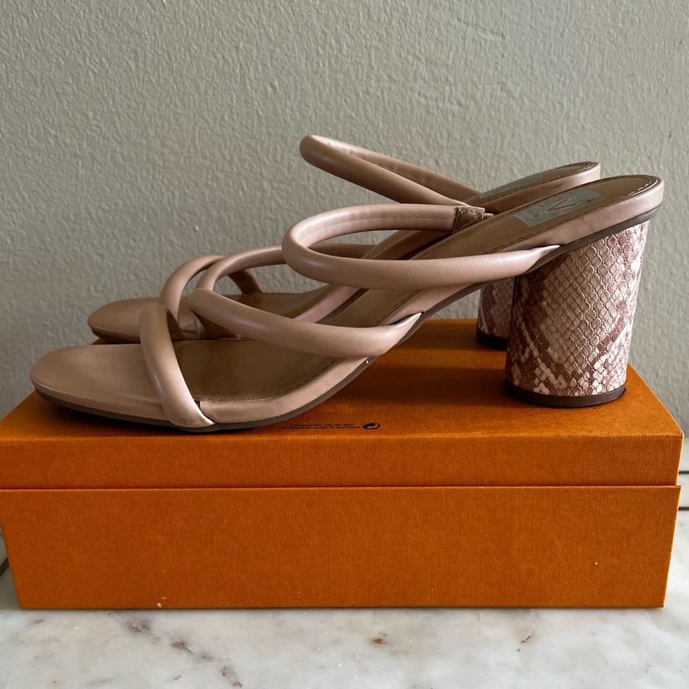 Dolce Vita Nude Heel Sandals - Picture 5 of 9